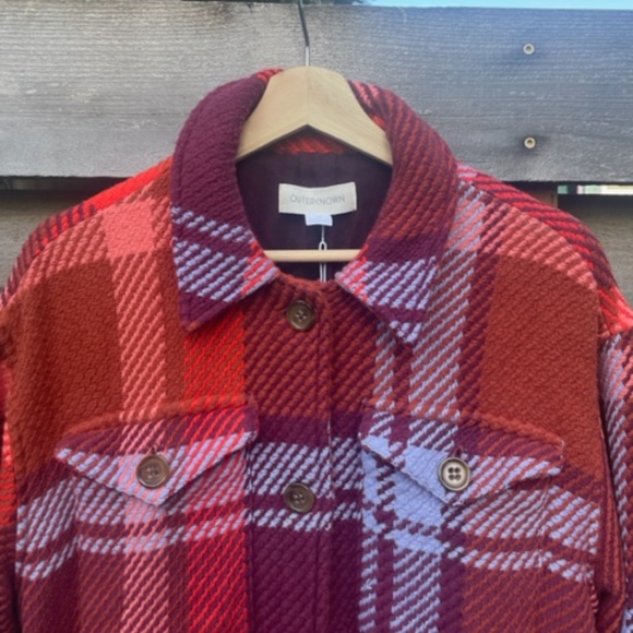 Outerknown Cloud Weave Shirt Jacket in Addison Plaid NWT - Picture 9 of 11